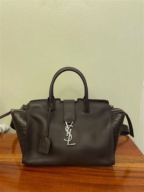 SAINT LAURENT Calfskin Baby Monogram Downtown Cabas